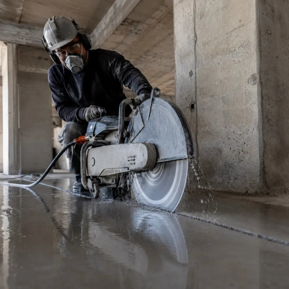 Corte de estruturas em concreto